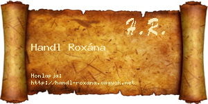 Handl Roxána névjegykártya